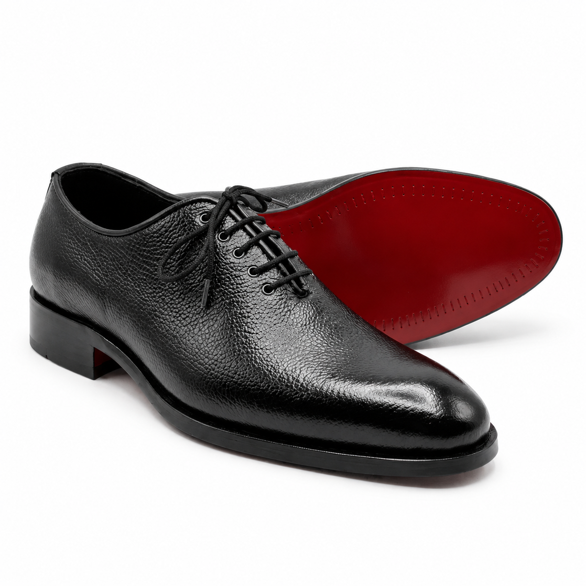 Wholecut Leather Oxford - Glossy Black