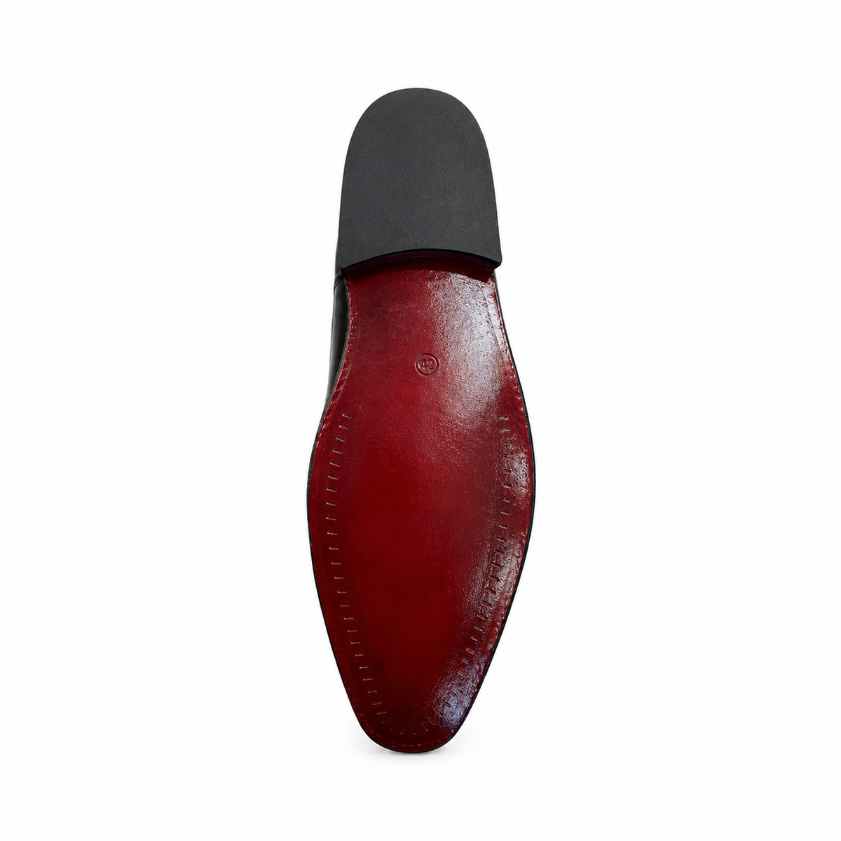 Italian Cut Down Toe Leather Chelsea - Black