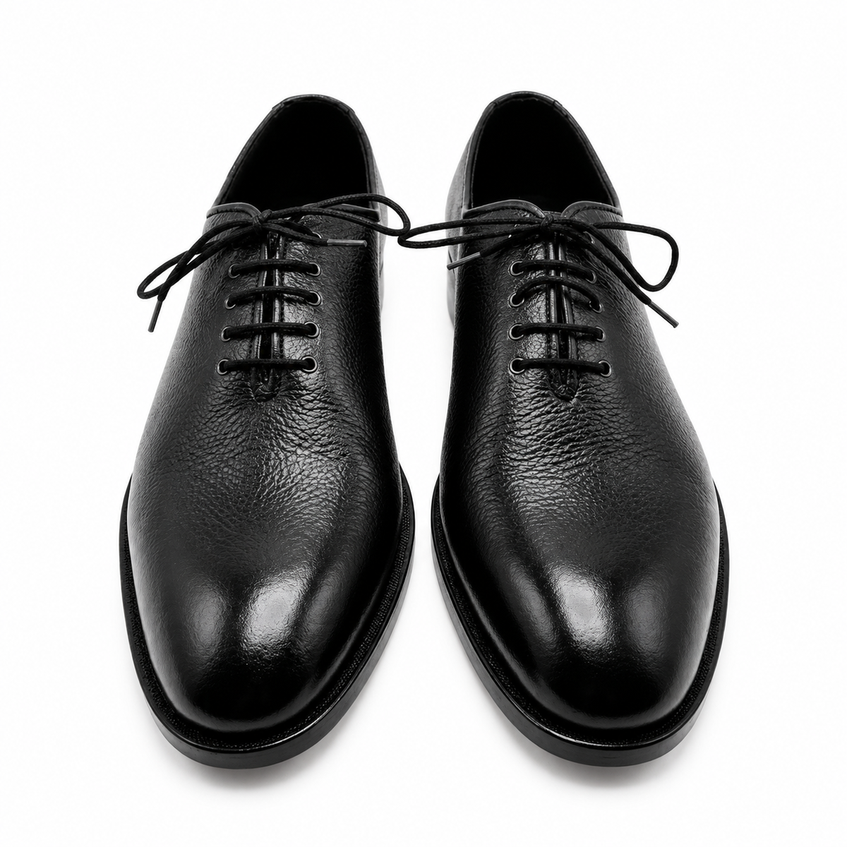 Wholecut Leather Oxford - Glossy Black