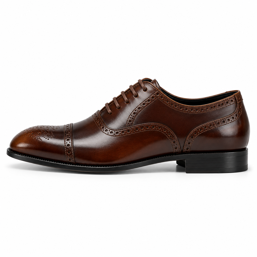 Regent Semi-Brogue Oxford - Burnished Brown