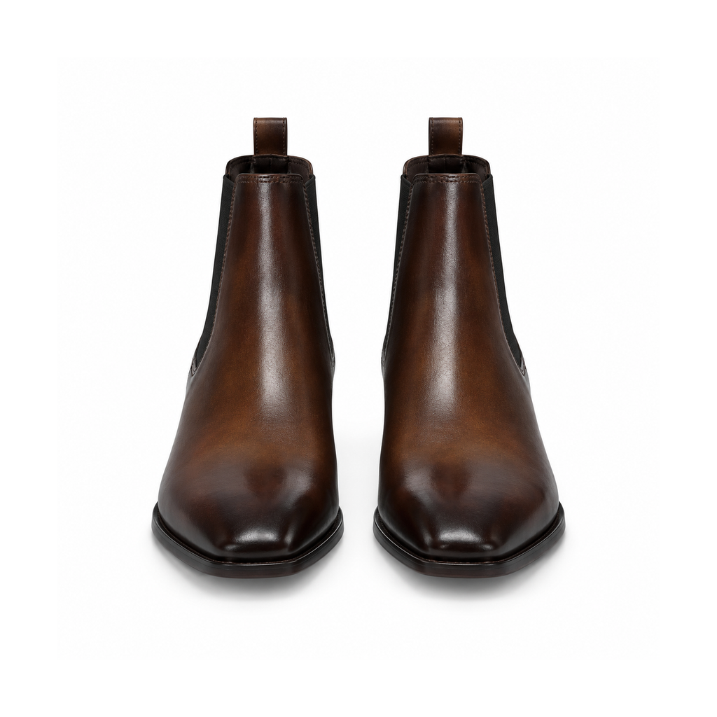 Italian Cut Down Toe Leather Chelsea