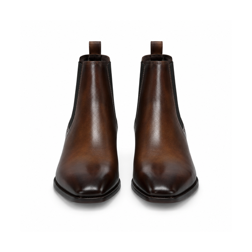 Italian Cut Down Toe Leather Chelsea