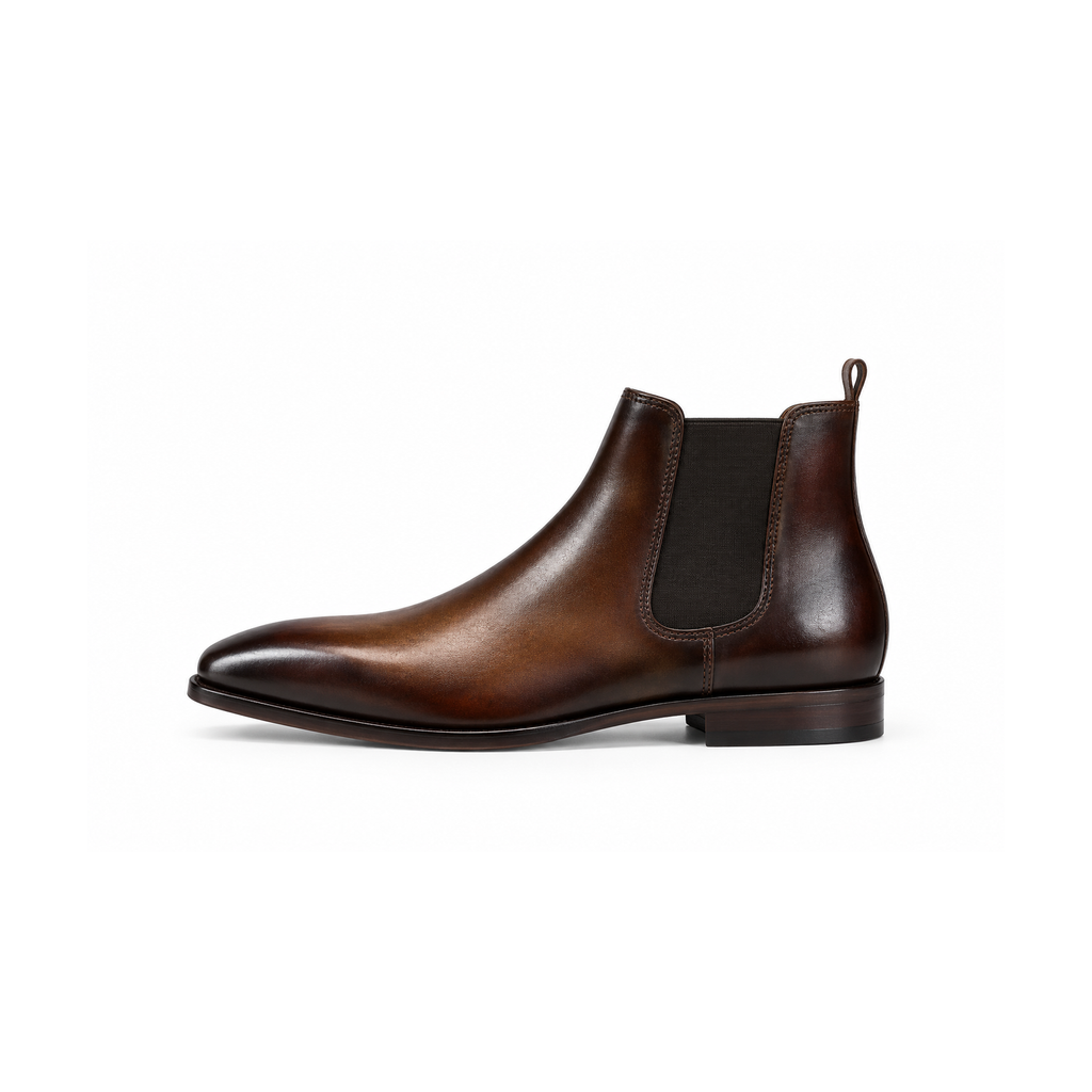 Italian Cut Down Toe Leather Chelsea